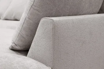 Rossita Lyx 6-seters høyrevendt U-formet ekstra dyp sofa med divan og sjeselong i chenille - Grå/Brun - Møbler - Sofaer - U-sofa