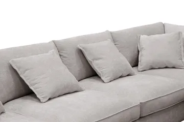 Rossita Lyx 6-seters høyrevendt U-formet ekstra dyp sofa med divan og sjeselong i chenille - Grå/Brun - Møbler - Sofaer - U-sofa