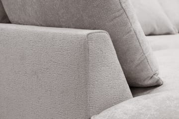 Rossita Lyx 6-seters høyrevendt U-formet ekstra dyp sofa med divan og sjeselong i chenille - Grå/Brun - Møbler - Sofaer - U-sofa