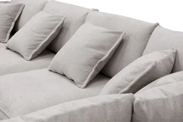 Rossita Lyx 6-seters høyrevendt U-formet ekstra dyp sofa med divan og sjeselong i chenille - Grå/Brun - Møbler - Sofaer - U-sofa