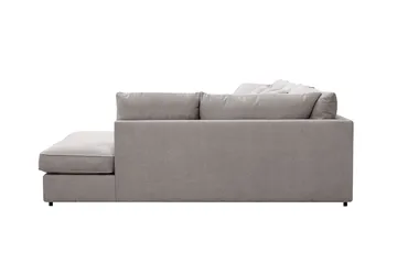 Rossita Lyx 6-seters høyrevendt U-formet ekstra dyp sofa med divan og sjeselong i chenille - Grå/Brun - Møbler - Sofaer - U-sofa