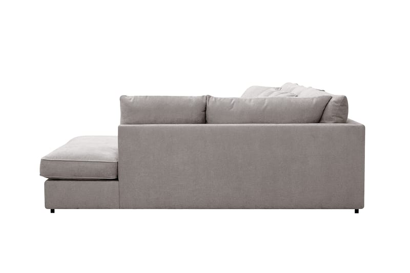 Rossita Lyx 6-seters høyrevendt U-formet ekstra dyp sofa med divan og sjeselong i chenille - Grå/Brun - Møbler - Sofaer - U-sofa