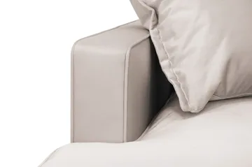Rossita Lyx 6-seters høyrevendt U-formet ekstra dyp sofa med divan og sjeselong i fløyel - Beige - Møbler - Sofaer - Fløyelssofaer