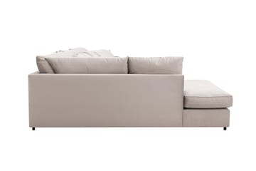 Rossita Lyx 6-seters høyrevendt U-formet ekstra dyp sofa med divan og sjeselong i fløyel - Beige - Møbler - Sofaer - Fløyelssofaer