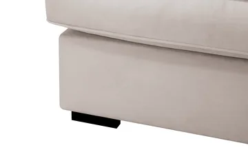 Rossita Lyx 6-seters høyrevendt U-formet ekstra dyp sofa med divan og sjeselong i fløyel - Beige - Møbler - Sofaer - Fløyelssofaer