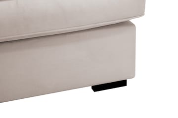 Rossita Lyx 6-seters høyrevendt U-formet ekstra dyp sofa med divan og sjeselong i fløyel - Beige - Møbler - Sofaer - Fløyelssofaer