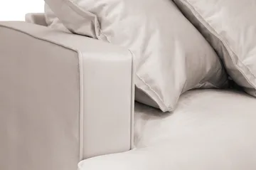 Rossita Lyx 6-seters høyrevendt U-formet ekstra dyp sofa med divan og sjeselong i fløyel - Beige - Møbler - Sofaer - Fløyelssofaer