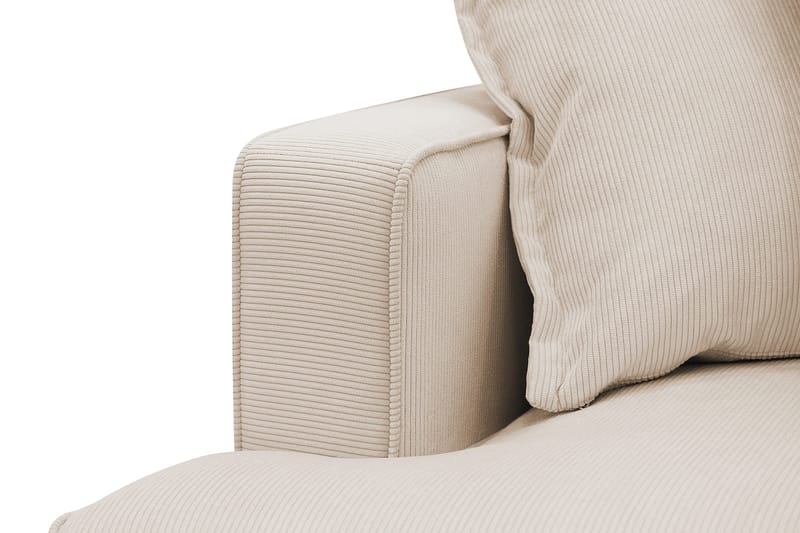 Rossita Lyx 6-seters høyrevendt U-formet ekstra dyp sofa med divan og sjeselong i manchester - Beige - Møbler - Sofaer - U-sofa