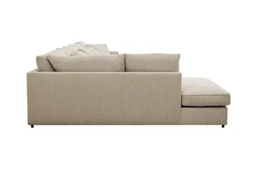 Rossita Lyx 6-seters høyrevendt U-formet ekstra dyp sofa med divan og sjeselong i manchester - Krem - Møbler - Sofaer - U-sofa
