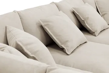 Rossita Lyx 6-seters høyrevendt U-formet ekstra dyp sofa med divan og sjeselong i manchester - Krem - Møbler - Sofaer - U-sofa