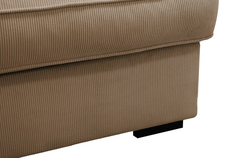Rossita Lyx 6-seters høyrevendt U-formet ekstra dyp sofa med divan og sjeselong i manchester - Lysebrun - Møbler - Sofaer - U-sofa