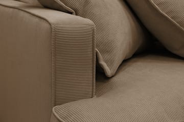 Rossita Lyx 6-seters høyrevendt U-formet ekstra dyp sofa med divan og sjeselong i manchester - Lysebrun - Møbler - Sofaer - U-sofa