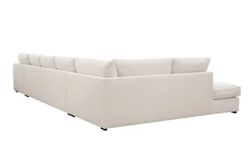 Rossita Lyx 6-seters høyrevendt U-formet ekstra dyp sofa med divan og sjeselong i manchester - Naturhvit - Møbler - Sofaer - U-sofa