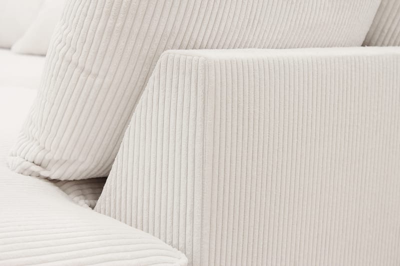 Rossita Lyx 6-seters høyrevendt U-formet ekstra dyp sofa med divan og sjeselong i manchester - Offwhite - Møbler - Sofaer - U-sofa