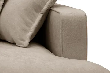 Rossita Lyx 6-seters høyrevendt U-formet ekstra dyp sofa med divan og sjeselong i stoff - Brun - Møbler - Sofaer - U-sofa