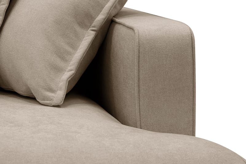 Rossita Lyx 6-seters høyrevendt U-formet ekstra dyp sofa med divan og sjeselong i stoff - Brun - Møbler - Sofaer - U-sofa