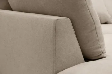 Rossita Lyx 6-seters høyrevendt U-formet ekstra dyp sofa med divan og sjeselong i stoff - Brun - Møbler - Sofaer - U-sofa