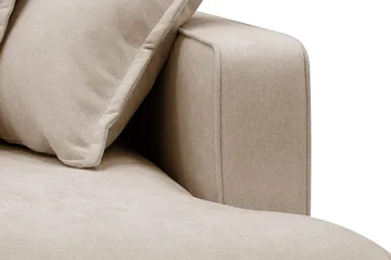 Rossita Lyx 6-seters høyrevendt U-formet ekstra dyp sofa med divan og sjeselong i stoff - Lysebrun - Møbler - Sofaer - U-sofa