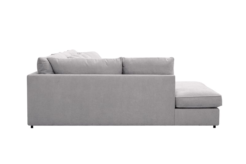 Rossita Lyx 6-seters venstrevendt U-formet ekstra dyp sofa med divan og sjeselong i chenille - Grå - Møbler - Sofaer - U-sofa
