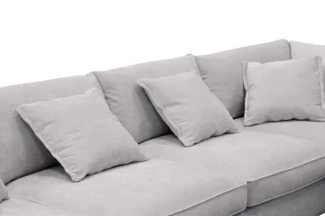 Rossita Lyx 6-seters venstrevendt U-formet ekstra dyp sofa med divan og sjeselong i chenille - Grå - Møbler - Sofaer - U-sofa