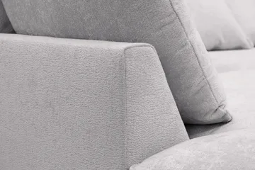 Rossita Lyx 6-seters venstrevendt U-formet ekstra dyp sofa med divan og sjeselong i chenille - Grå - Møbler - Sofaer - U-sofa