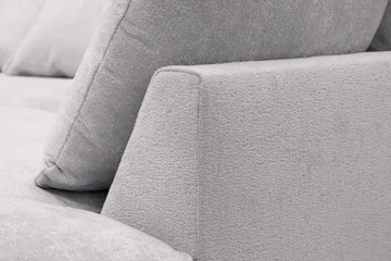 Rossita Lyx 6-seters venstrevendt U-formet ekstra dyp sofa med divan og sjeselong i chenille - Grå - Møbler - Sofaer - U-sofa
