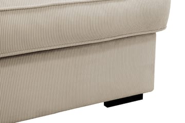 Rossita Lyx 6-seters venstrevendt U-formet ekstra dyp sofa med divan og sjeselong i manchester - Krem - Møbler - Sofaer - U-sofa