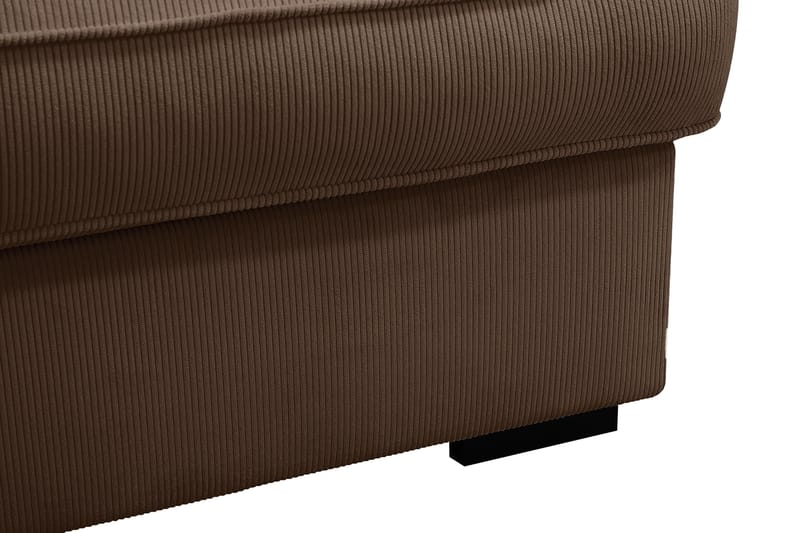 Rossita Lyx 6-seters venstrevendt U-formet ekstra dyp sofa med divan og sjeselong i manchester - Mørkebrun - Møbler - Sofaer - U-sofa