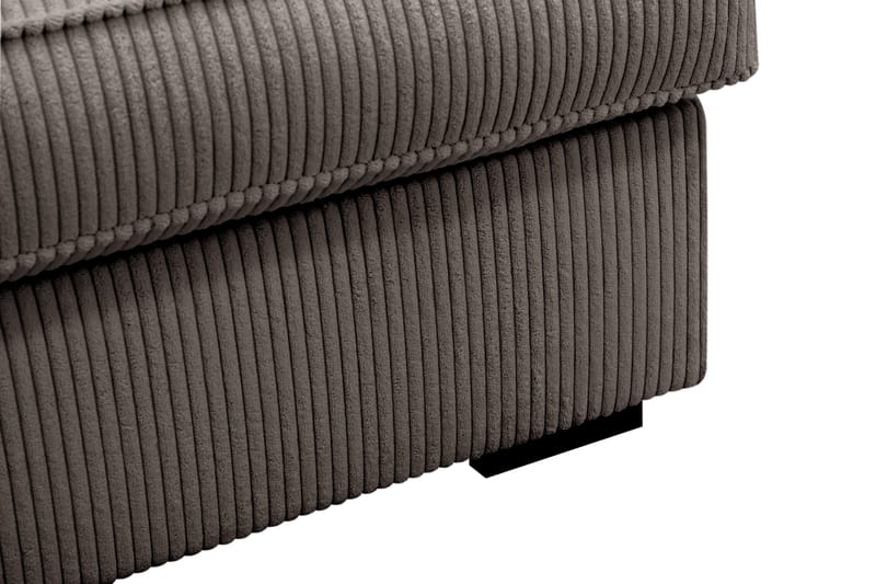 Rossita Lyx 6-seters venstrevendt U-formet ekstra dyp sofa med divan og sjeselong i manchester - Mørkegrå - Møbler - Sofaer - U-sofa