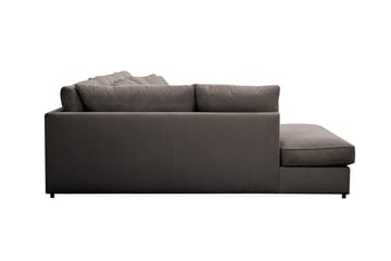 Rossita Lyx 6-seters venstrevendt U-formet ekstra dyp sofa med divan og sjeselong i manchester - Mørkegrå - Møbler - Sofaer - U-sofa