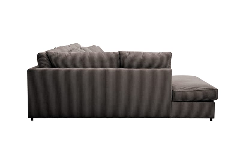 Rossita Lyx 6-seters venstrevendt U-formet ekstra dyp sofa med divan og sjeselong i manchester - Mørkegrå - Møbler - Sofaer - U-sofa