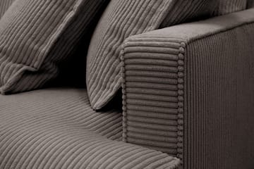 Rossita Lyx 6-seters venstrevendt U-formet ekstra dyp sofa med divan og sjeselong i manchester - Mørkegrå - Møbler - Sofaer - U-sofa