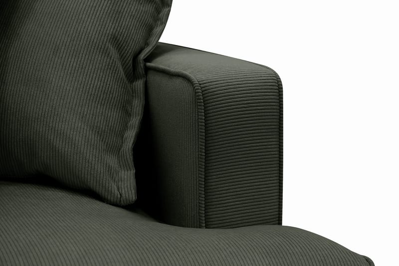 Rossita Lyx 6-seters venstrevendt U-formet ekstra dyp sofa med divan og sjeselong i manchester - Mørkegrønn - Møbler - Sofaer - U-sofa