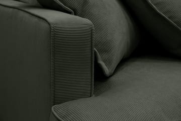 Rossita Lyx 6-seters venstrevendt U-formet ekstra dyp sofa med divan og sjeselong i manchester - Mørkegrønn - Møbler - Sofaer - U-sofa