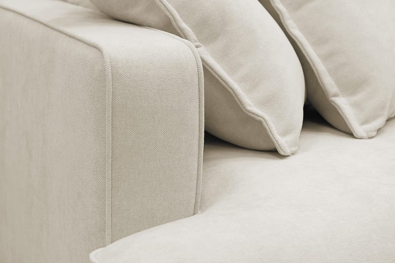 Rossita Lyx 6-seters venstrevendt U-formet ekstra dyp sofa med divan og sjeselong i stoff - Beige - Møbler - Sofaer - U-sofa