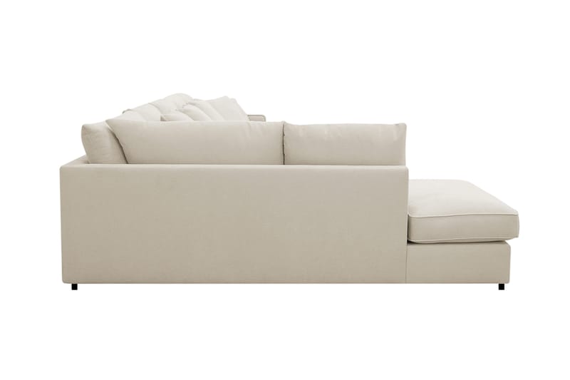 Rossita Lyx 6-seters venstrevendt U-formet ekstra dyp sofa med divan og sjeselong i stoff - Beige - Møbler - Sofaer - U-sofa