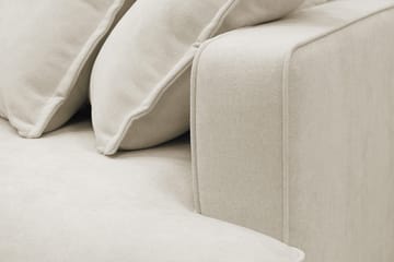 Rossita Lyx 6-seters venstrevendt U-formet ekstra dyp sofa med divan og sjeselong i stoff - Beige - Møbler - Sofaer - U-sofa