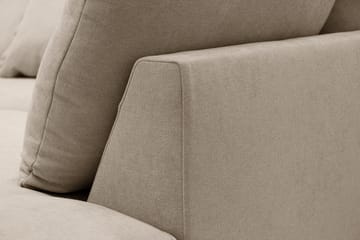 Rossita Lyx 6-seters venstrevendt U-formet ekstra dyp sofa med divan og sjeselong i stoff - Brun - Møbler - Sofaer - U-sofa