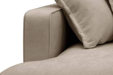 Rossita Lyx 6-seters venstrevendt U-formet ekstra dyp sofa med divan og sjeselong i stoff - Brun - Møbler - Sofaer - U-sofa