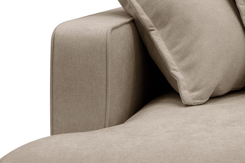 Rossita Lyx 6-seters venstrevendt U-formet ekstra dyp sofa med divan og sjeselong i stoff - Brun - Møbler - Sofaer - U-sofa