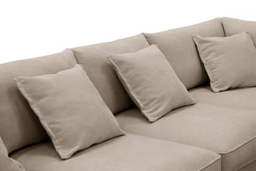 Rossita Lyx 6-seters venstrevendt U-formet ekstra dyp sofa med divan og sjeselong i stoff - Brun - Møbler - Sofaer - U-sofa