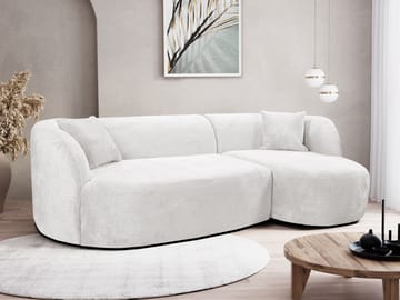 Rylian 3-seters sofa med divan - hvit - Møbler - Sofaer - Hjørnesofaer - Hjørnesofa med divan