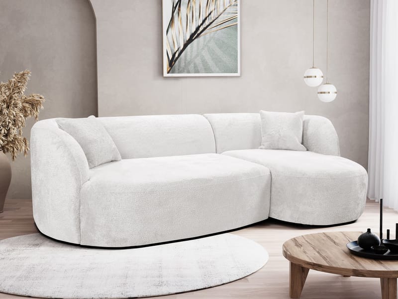 Rylian 3-seters sofa med divan - hvit - Møbler - Sofaer - Hjørnesofaer - Hjørnesofa med divan