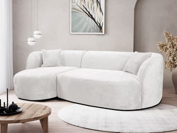 Rylian 3-seters sofa med divan - hvit - Møbler - Sofaer - Hjørnesofaer