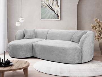 Rylian 3-seters sofa med divan - lysegrå - Møbler - Sofaer - Hjørnesofaer - Hjørnesofa med divan