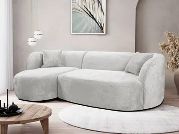 Rylian 3-seters sofa med divan - lysegrå - Møbler - Sofaer - Hjørnesofaer - Hjørnesofa med divan