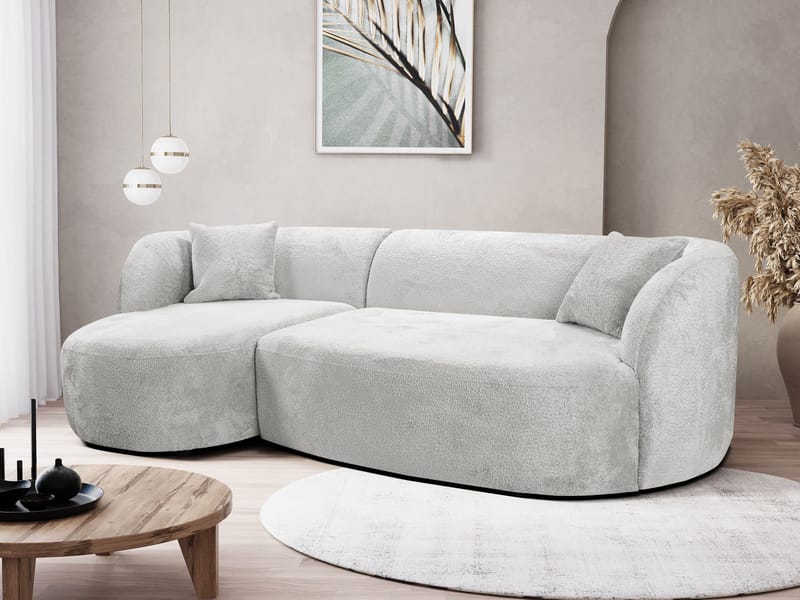 Rylian 3-seters sofa med divan - lysegrå - Møbler - Sofaer - Hjørnesofaer - Hjørnesofa med divan