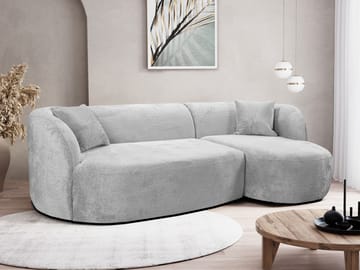 Rylian 3-seters sofa med divan - lysegrå - Møbler - Sofaer - Hjørnesofaer - Hjørnesofa med divan