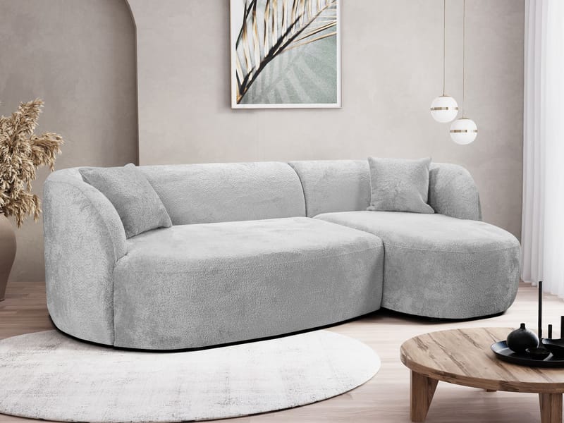 Rylian 3-seters sofa med divan - lysegrå - Møbler - Sofaer - Hjørnesofaer - Hjørnesofa med divan