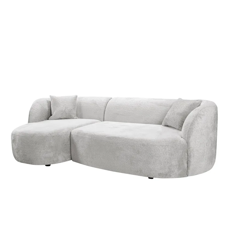 Rylian 3-seters sofa med divan - lysegrå - Møbler - Sofaer - Hjørnesofaer - Hjørnesofa med divan